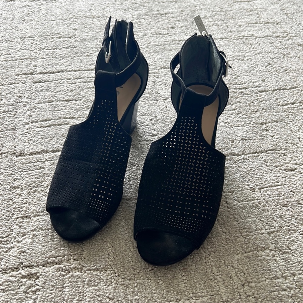 Unisa black chunky heel - size 7.5